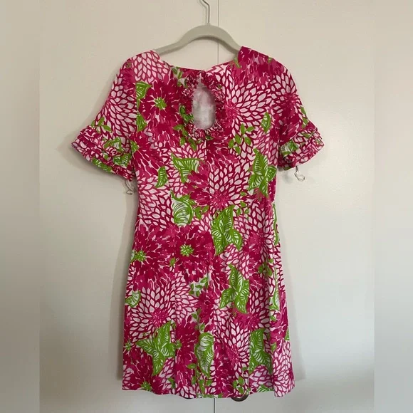 Lilly Pulitzer Jubilee Shift Dress Zinnia Print Size 2 - Picture 2 of 4
